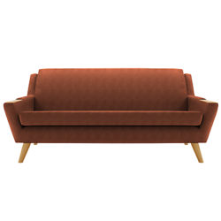 G Plan Vintage The Fifty Five Large 3 Seater Sofa Velvet Copper